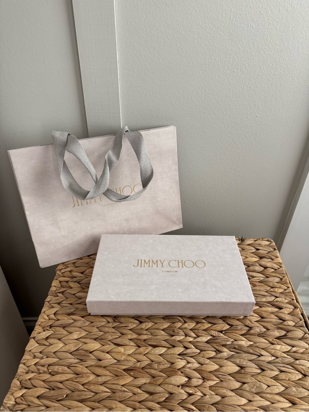 Jimmy Choo paper shopping bag and box